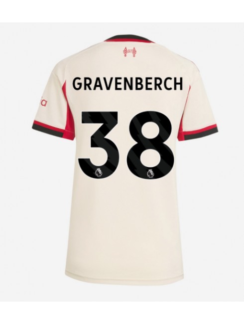Liverpool Ryan Gravenberch #38 Zenski Gostujuci Dres 2025-26 Kratak Rukavima Liverpool Ryan Gravenberch #38 Zenski Gostujuci Dres 2025-26 Kratak Rukavima